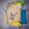 Sachet en lin imité 26 x 35 cm avec impression- lapin Tous les produits