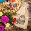 Sachet en lin imité 30 x 40 cm avec impression- panier Sacs d'occasion