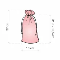 Sac en satin 16 x 37 cm avec impression de vin chaud Sac avec impression