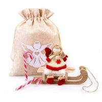 Sacs en jute 26 x 35 cm- ange blanc Sacs en jute