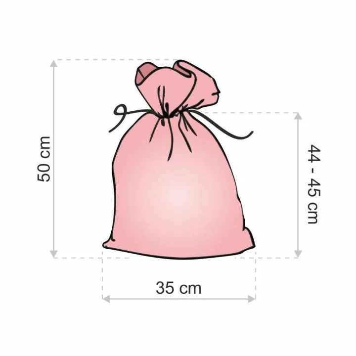 Sacs en lin imité 35 x 50 cm avec imprimé Emballage cadeau
