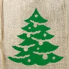 Sac de jute 26 x 35 cm - arbre de Noël Sac avec impression