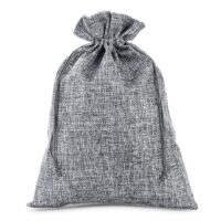 Sac de jute 26 x 35 cm - gris Pochettes argent / gris