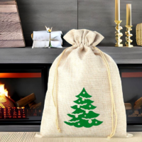 Sac de jute 26 x 35 cm - Noël Sac de jute
