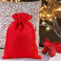 Sac de jute 26 x 35 cm - rouge Grands sacs 26x35 cm