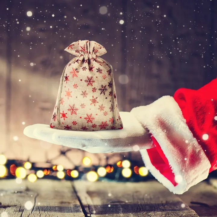 Sac de jute 30 x 40 cm - naturelle / étoile Sacs d'occasion