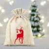 Sac de jute 30 x 40 cm - Noël - le cerf Sacs d'occasion