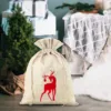 Sac de jute 30 x 40 cm - Noël - le cerf Sacs en jute