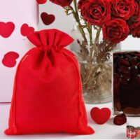 Sac de jute 30 x 40 cm - rouge Grands sacs 30x40 cm