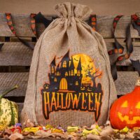 Sac de jute Halloween 2, 30 x 40 cm - naturelle Grands sacs 30x40 cm