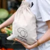 Sac en lin imité 35 x 50 cm avec l'impression - pour pommes de terre (PL) Sachets à fermeture facile et rapide