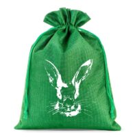 Sac en jute 26 x 35 cm avec impression - lapin Saint Valentin