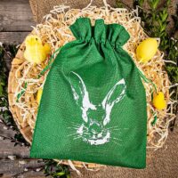 Sac en jute 26 x 35 cm avec impression - lapin Sac de jute