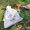 Sac en lin imité 22 x 30 cm avec l'impression - pour champignons Jardin et plantes d’inérieur