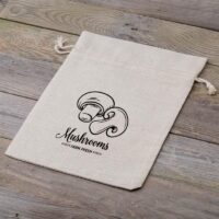 Sac en lin imité 22 x 30 cm avec l'impression - pour champignons Courses et stockage dans la cuisine