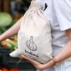 Sac en lin imité 22 x 30 cm avec l'impression - pour l'ail (DE) Lifehack – idées malines