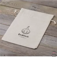 Sac en lin imité 22 x 30 cm avec l'impression - pour l'ail (DE) Jardin et plantes d’inérieur