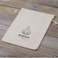 Sac en lin imité 22 x 30 cm avec l'impression - pour l'ail (DE) Jardin et plantes d’inérieur
