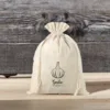 Sac en lin imité 22 x 30 cm avec l'impression - pour l'ail (EN) Sacs d'occasion