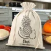 Sac en lin imité 30 x 40 cm avec l'impression - fruit (DE) Sacs en lin