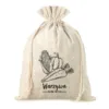 Sac en lin imité 30 x 40 cm avec l'impression - pour les légumes (PL) Courses et stockage dans la cuisine