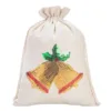 Sac en lin imité 30 x 40 cm - Noël Sac de lin