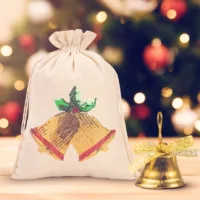 Sac en lin imité 30 x 40 cm - Noël Sac avec impression