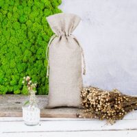 Sac en lin naturel 16 x 37 cm Moyens sachets 16x37 cm