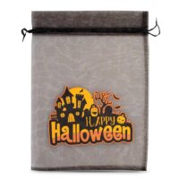 Sac en organza Halloween 1, 30 x 40 cm - noir Sachets noirs