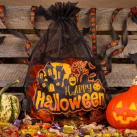 Sac en organza Halloween 1, 30 x 40 cm - noir Sacs en organza