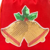 Sac en velours 26 x 35 cm - Noël - la campane Sac de Noël