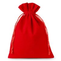 Sac en velours 30 x 40 cm - rouge Sacs en velours