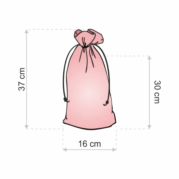 Sachet en lin imité 16 x 37 cm - naturelle Saint Valentin