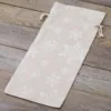 Sachets en lin imité 16 x 37 cm avec l'impression - naturelle / neige Sac de lin