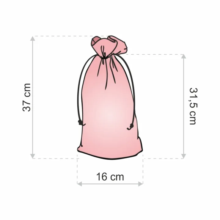 Sachets en lin imité 16 x 37 cm avec l'impression - naturelle / neige Secteurs / Emballages pour…