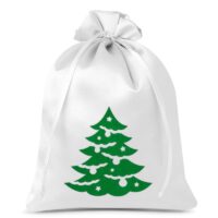 Sac de satin 26 x 35 cm - arbre de Noël Sac de Noël