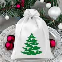 Sac de satin 26 x 35 cm - arbre de Noël Sacs d'occasion