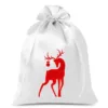 Sac de satin 26 x 35 cm - Noël - le cerf Sac de Noël