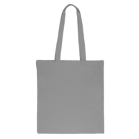 Sac en coton 38 x 42 cm avec des anses longues - gris Pochettes argent / gris