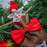 Nœuds en tissu 10 x 5 cm - rouges Utilisation