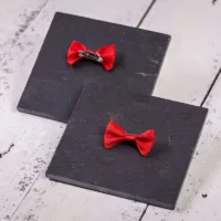 Nœuds en tissu 4 x 2 cm - rouges Tous les produits