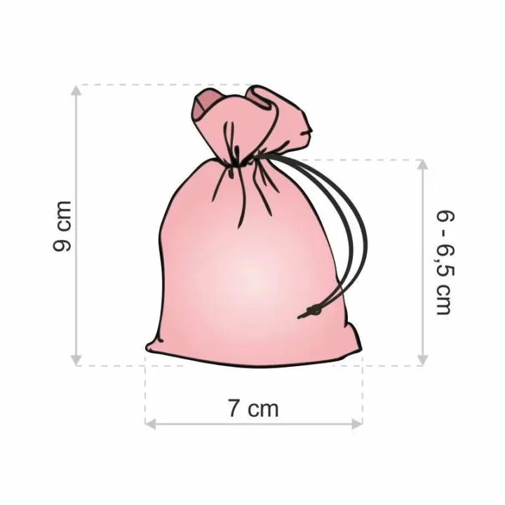 Sachets en organza 7 x 9 cm blancs avec impression lavande Petits sachets 7x9 cm