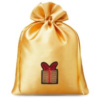 Sachets en satin 12 x 15 cm - or - Cadeau Sacs de satin