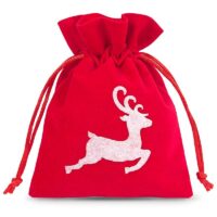 Sachets en velours 10 x 13- Cerf blanc Sacs en velours