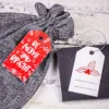 Étiquettes pour cadeaux  - mélange de motifs. Woreczki z organzy