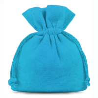 Pochettes en coton 10 x 13 cm - turquoise Petits sachets 10x13 cm