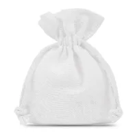 Pochettes en coton 11 x 14 cm - blanc Petits sachets 11x14 cm