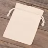 Pochettes en coton 11 x 14 cm - naturelle Sachets en coton
