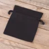 Pochettes en coton 11 x 14 cm - noir Sachets en coton