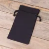 Pochettes en coton 11 x 20 cm - noir Sachets noirs